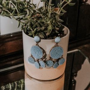 Light Blue Statement Earrings
